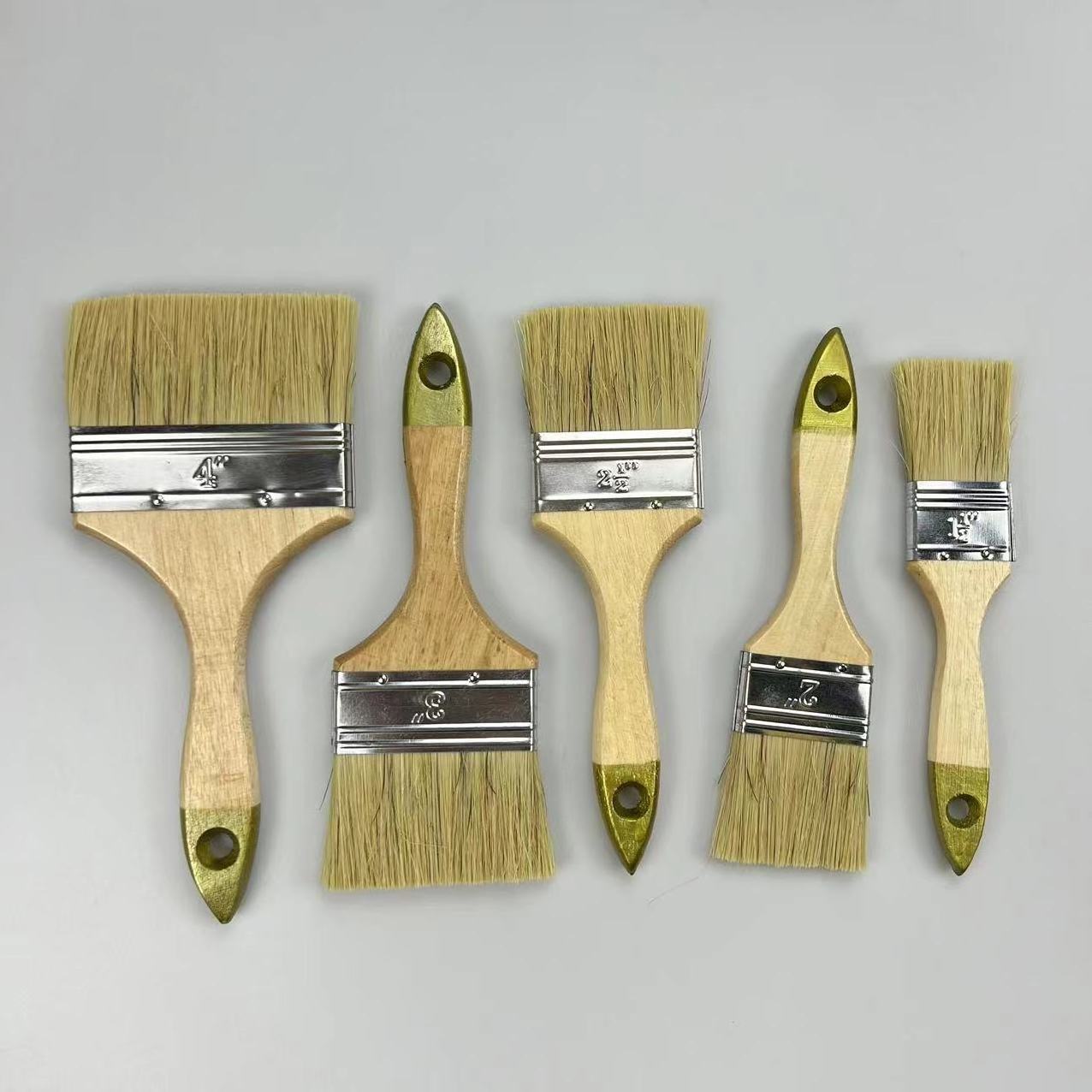 Wooden Handle Cheap White Natural Bristle Paint Brush Manufacturer