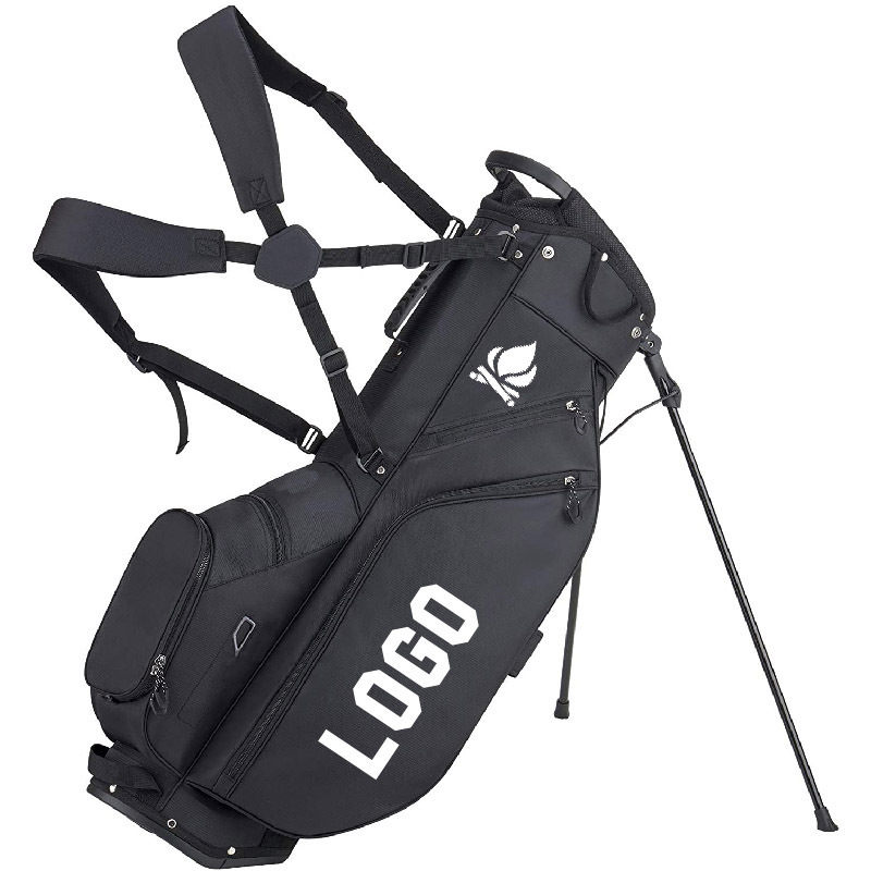 High quality black nylon golf stand bags Golf professional carry golf lightweight bag