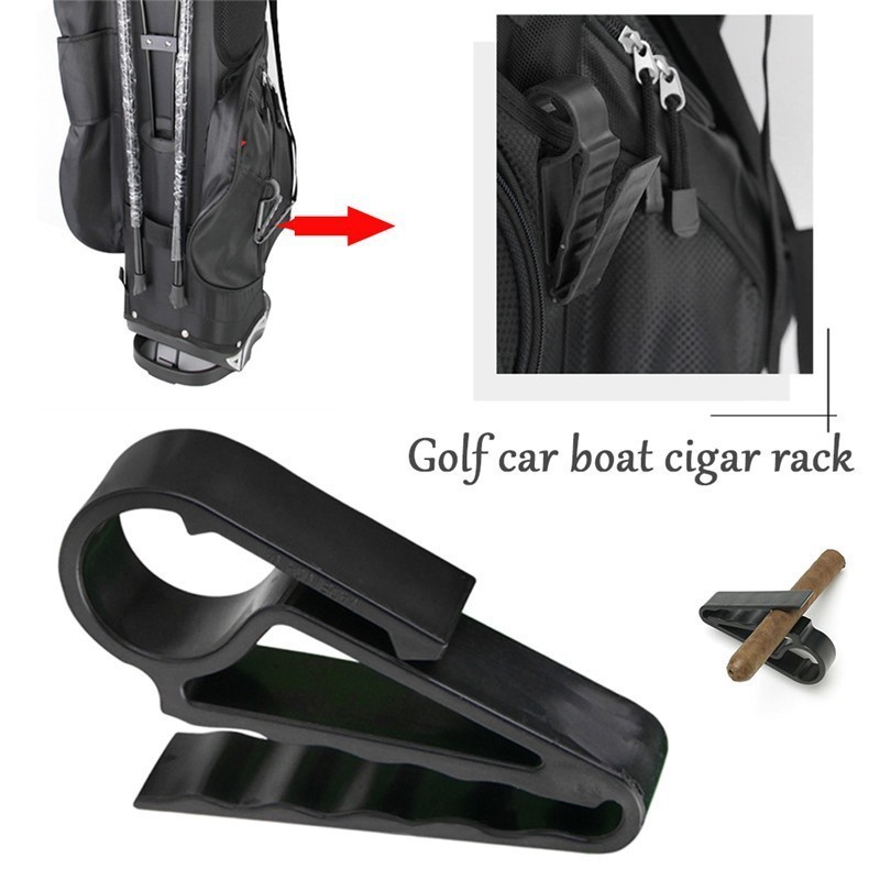 Black golf ABS cigar holders customized any shape plastic golf accessories cigar clip