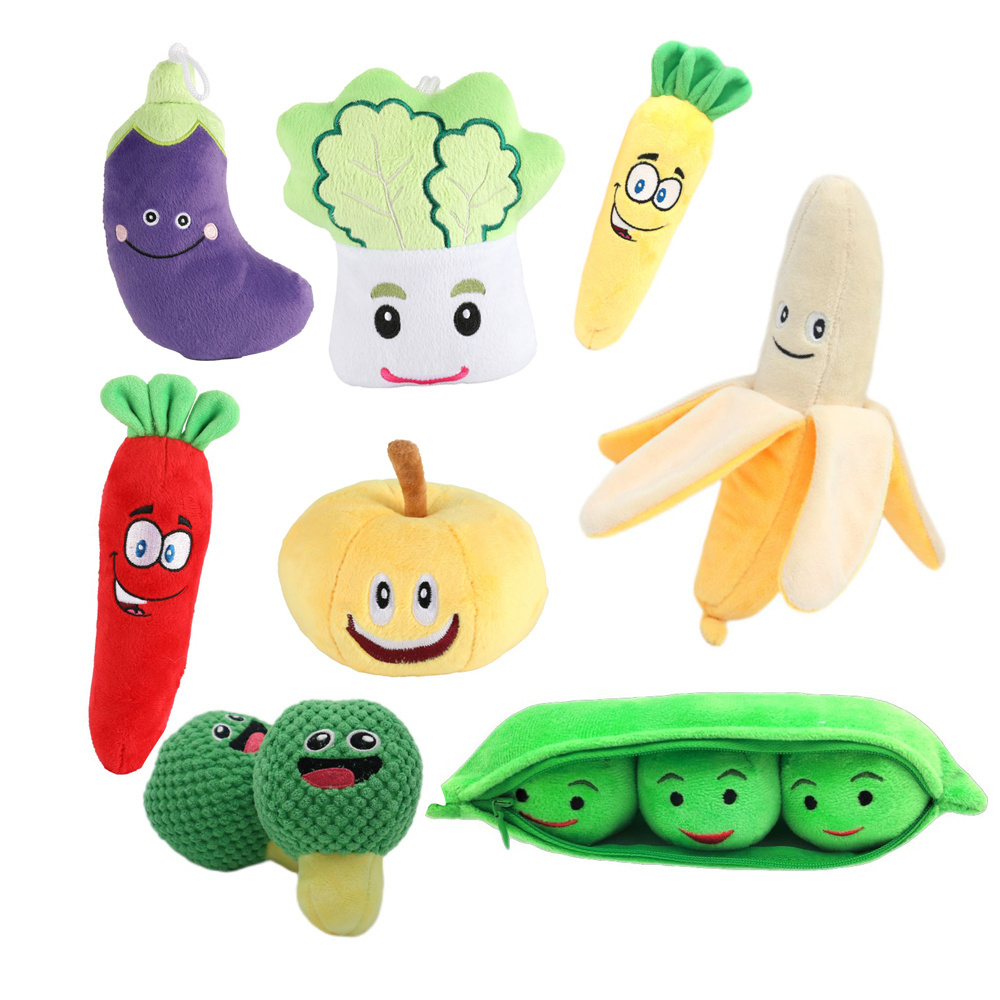 Fruit and Vegetable Shaped Cat Bite Plush Dog Pet Toys