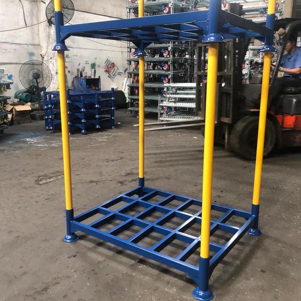 Customized Warehouse Metal Stacking Shelves Portable Detachable Racks Detachable Portable Stacking Rack for Sea Food Storage.