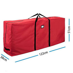 Premium red zipper Durable Handles large christmas xmas tree storage removal bag