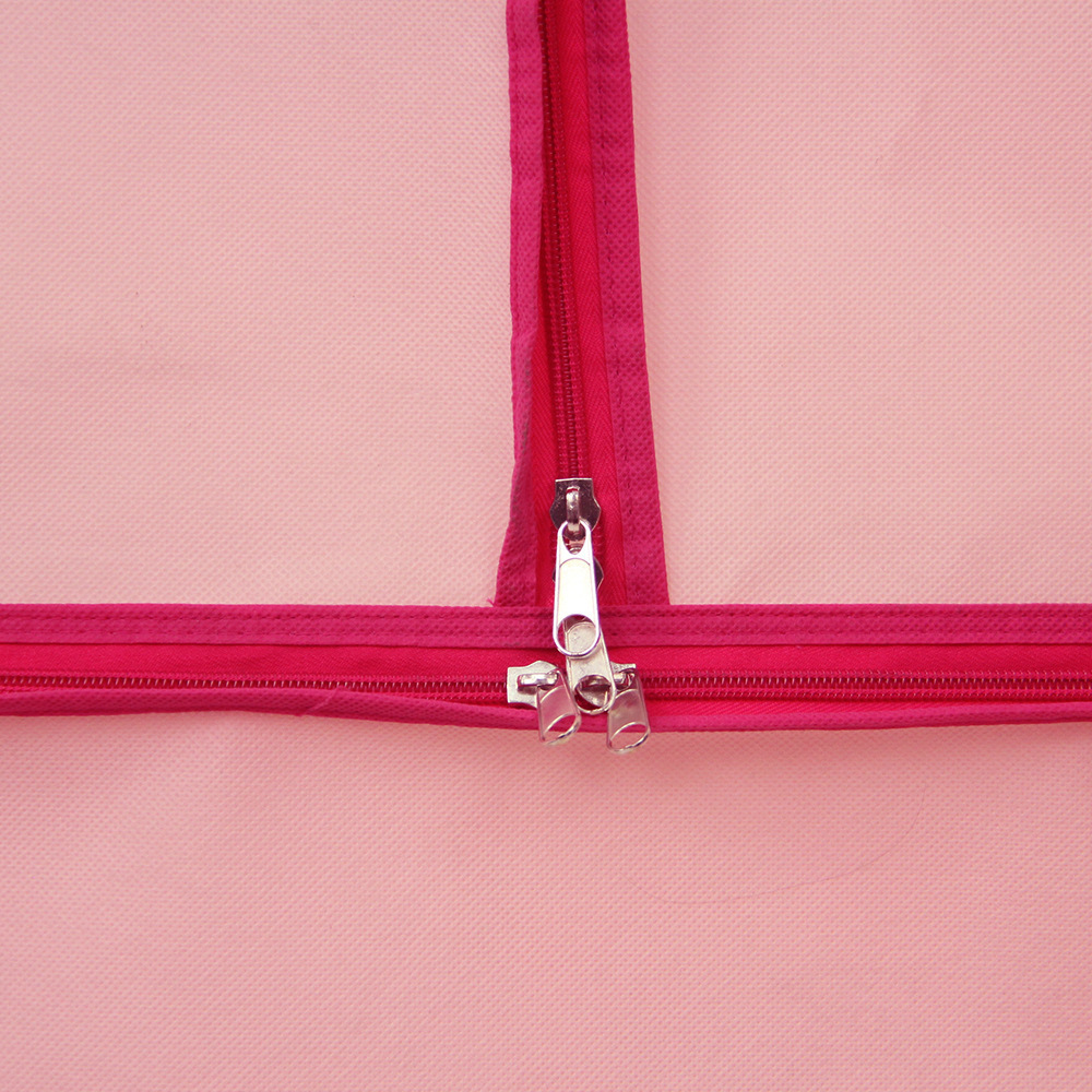 custom Zipper Pocket for Dance Costume Wedding Gown pink dance bags with garment rack