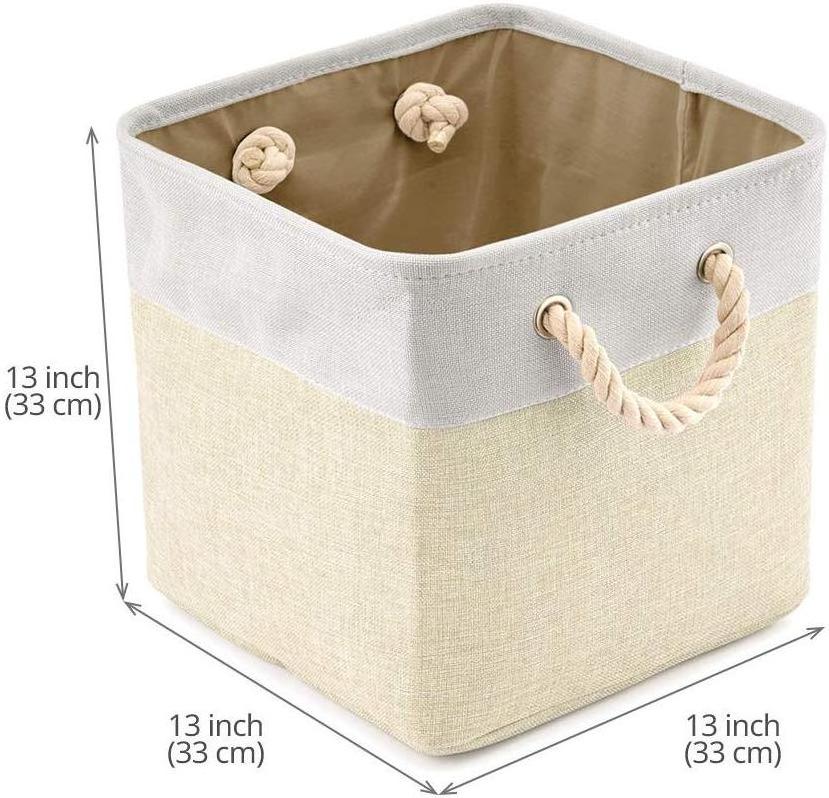 Customized Foldable Fabric Basket Bin Collapsible Storage Container Cube for Storage Clothes