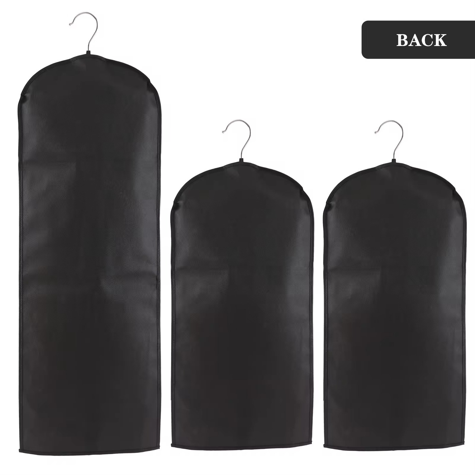 PVC wig product packaging non-woven extra long wig bags hair packaging clear wig hair storage bag with hangers