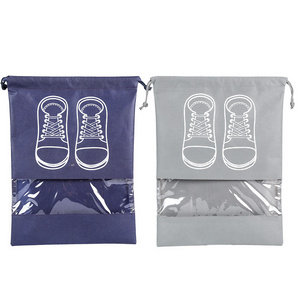 Travel dustproof non-woven fabric drawstring thickening printing waterproof shoe moisture-proof storage bag