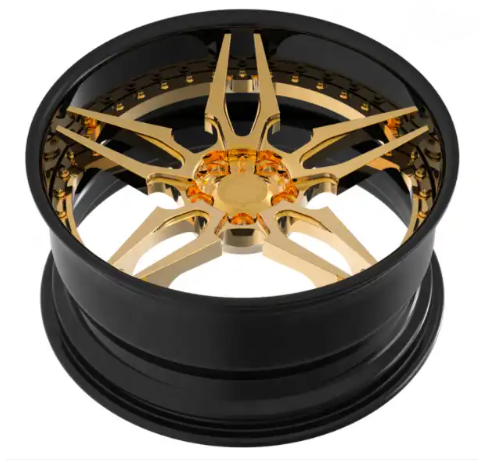 XRY-CLG Model Polished Lip Gold Center Chromed 20 Inch Forged Passenger Car Wheels Rims