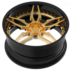 XRY-CLG Model Polished Lip Gold Center Chromed 20 Inch Forged Passenger Car Wheels Rims