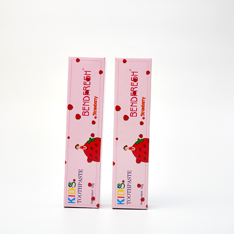 Strawberry Blueberry Bubble Gum Flavor Toothpaste For Kids Baby Custom Fluoride Free Children toothpaste