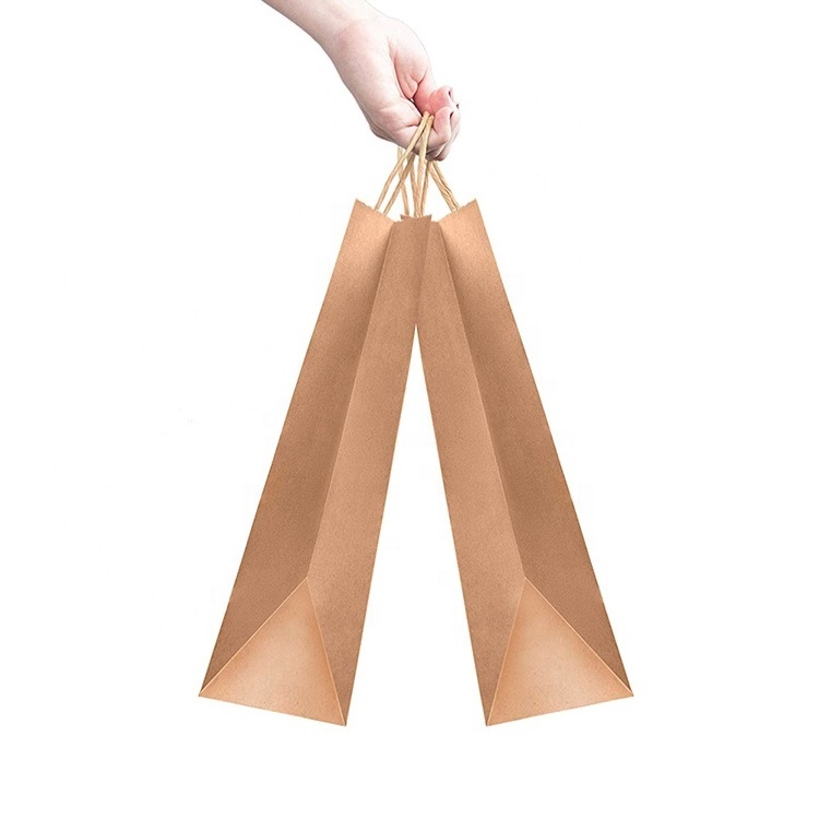 Wholesale Hot Selling Fast Food Takeaway Kraft Paper Bag  Food Grade White Fried Chicken Packing bag