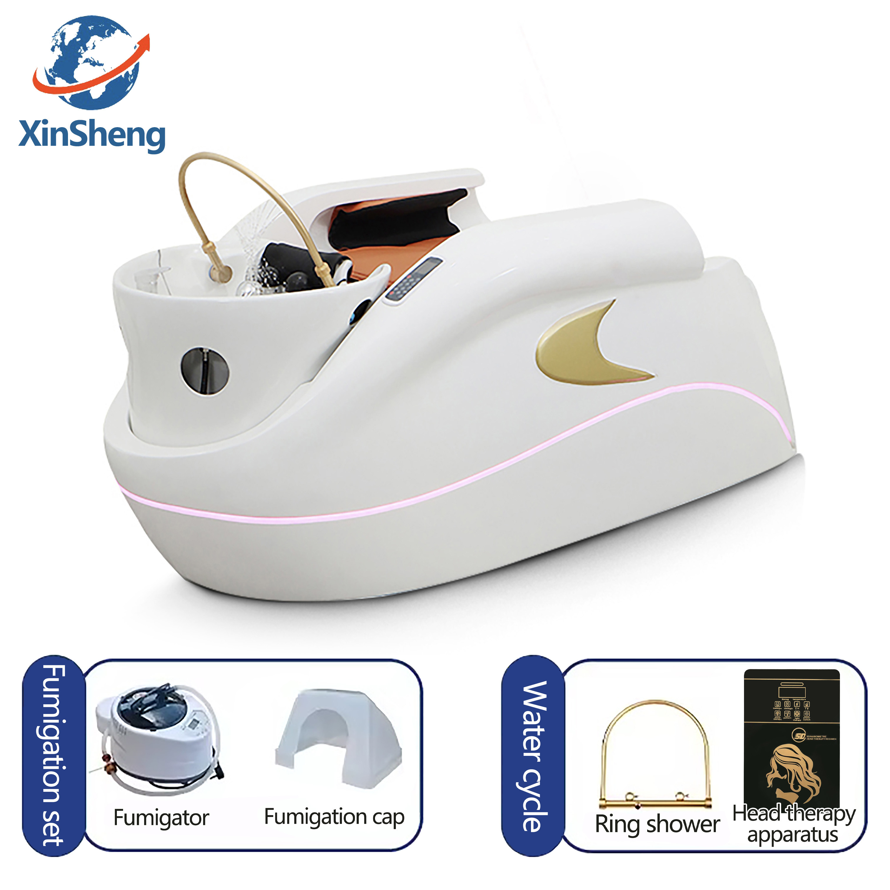 Hair Washing Head Therapy Shampoo bed salon water circulation table Electric Massage Shampoo Chair