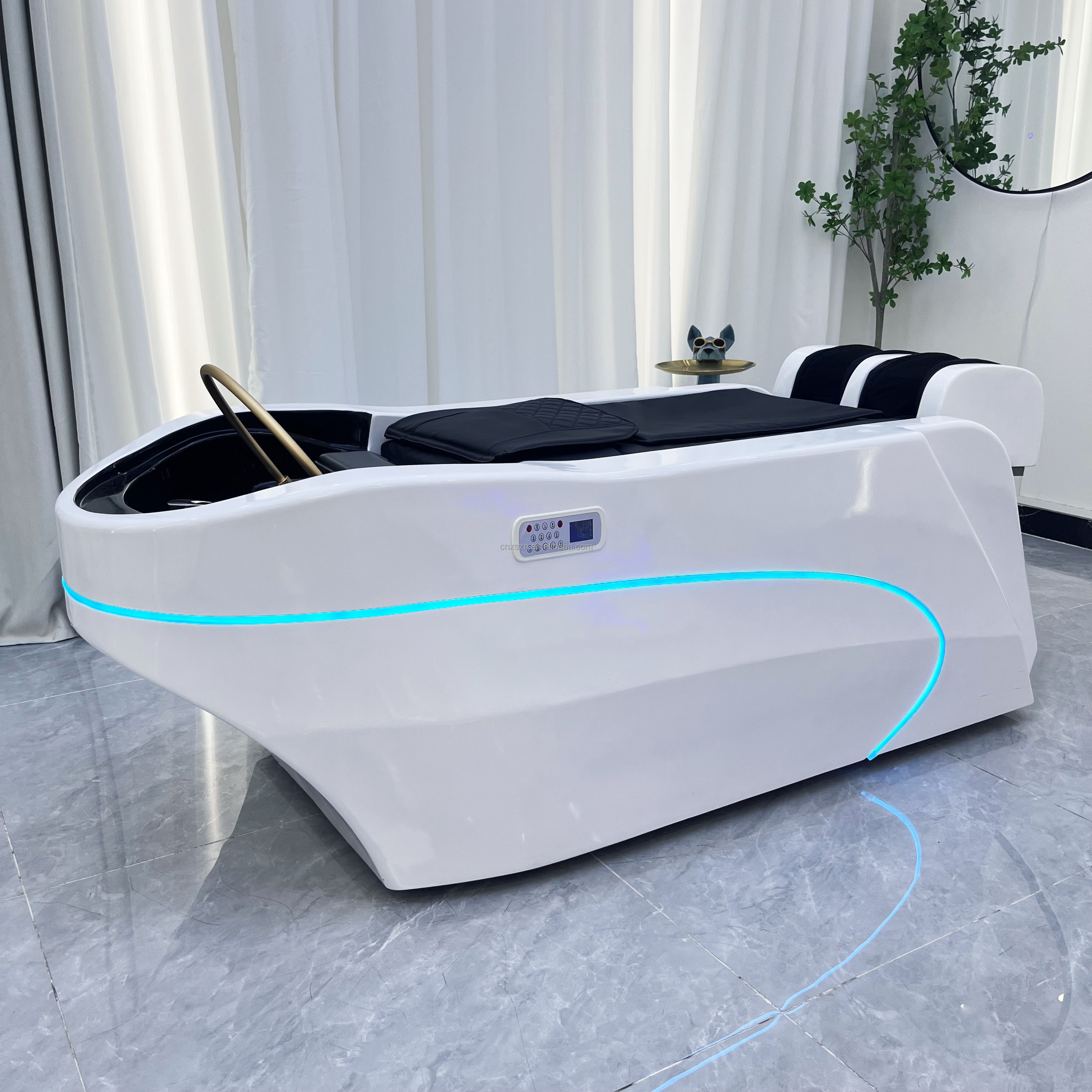 head spa lay down washing hair chair salon with water circulation steamer electric massage shampoo tables bed