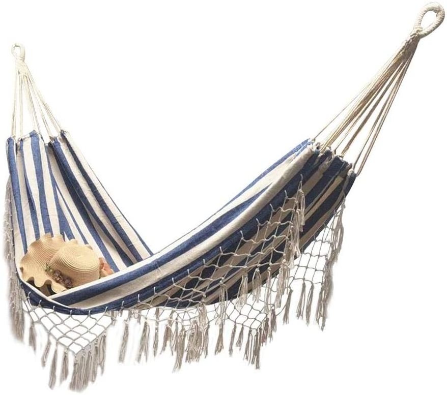 Outdoor Hammock Hammock with Carry Bag for Outdoor Garden Backyard Portable Boho Hammock Hanging Chair Swing Macrame