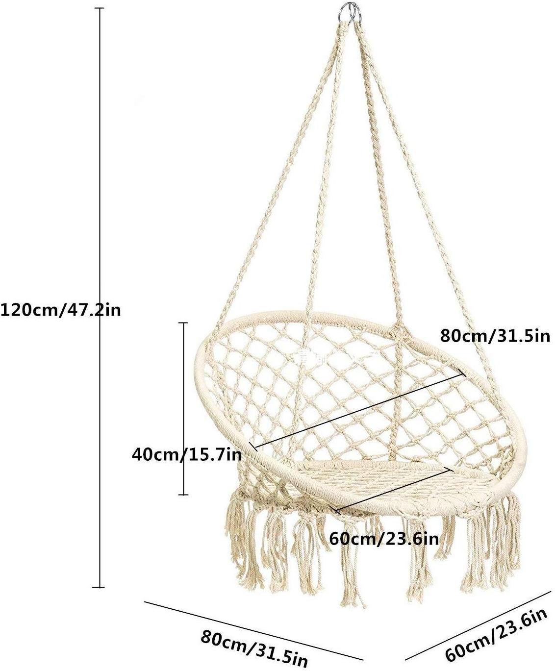 Garden swing hanging chair hammock macrame boho style