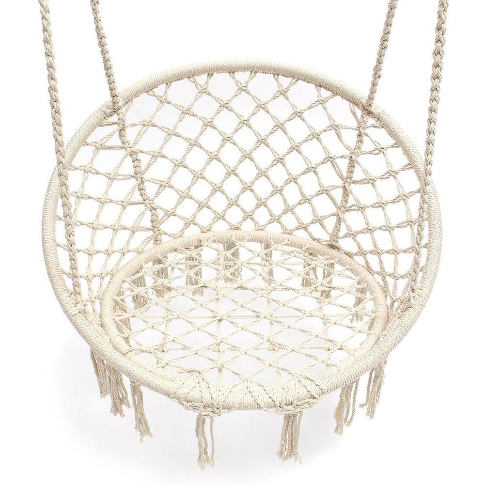 Garden swing hanging chair hammock macrame boho style