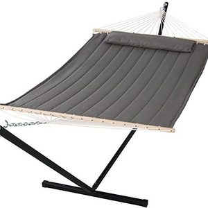 2 Person Hammock with Stand, Heavy Duty Portable Hammocks 450 lbs Capacity