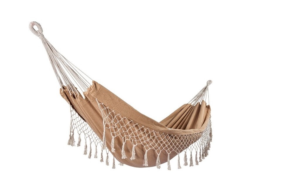 Hammock Boho Style Brazilian Macrame Fringed Hammock Net Swing Chair outdoor Indoor Hanging Swing