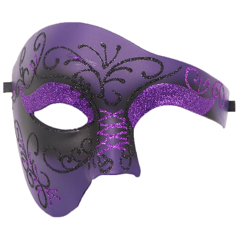 Hot Sale Men's Masquerade Mask Fancy Dress Venetian Masks Plastic Half Face Mask Optional Multi-color