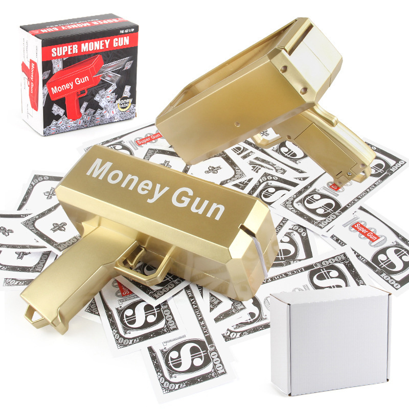 Spray Shooter Super Toy Gold Cash Flying Latest Paper Party Celebration Machine Custom Customization Shoot Red Money Gun