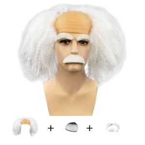 New design with excellent quality in the role of Einstein wig eyebrow and the beard for the party