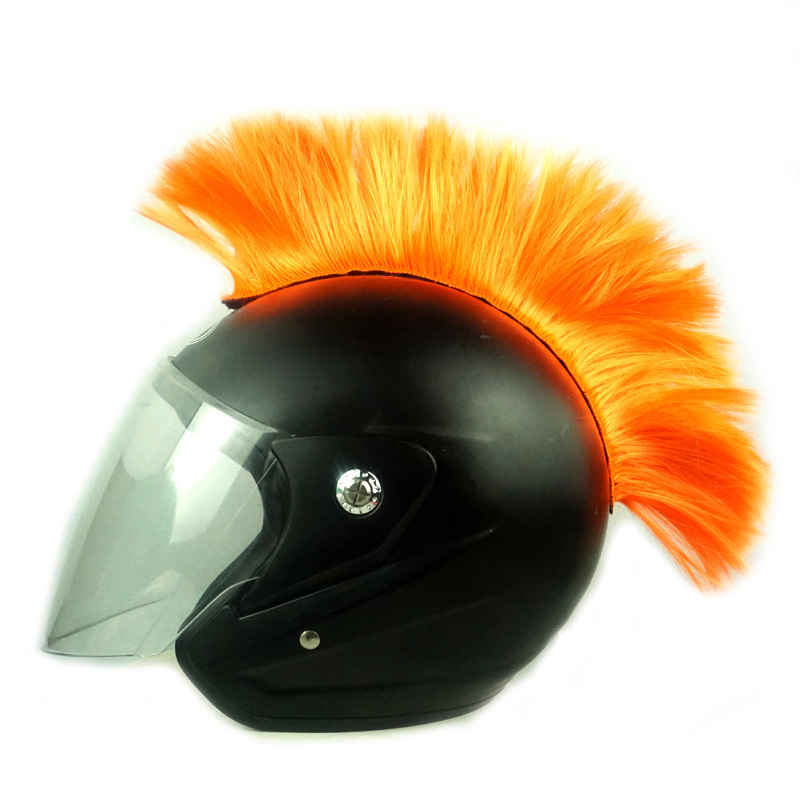 Colorful Modeling Wig for Dressing Mohawk Motorcycle Removable Helmet(Helmet Not Included)