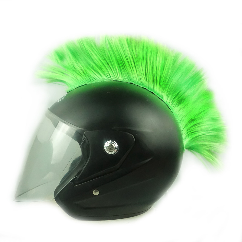 Colorful Modeling Wig for Dressing Mohawk Motorcycle Removable Helmet(Helmet Not Included)