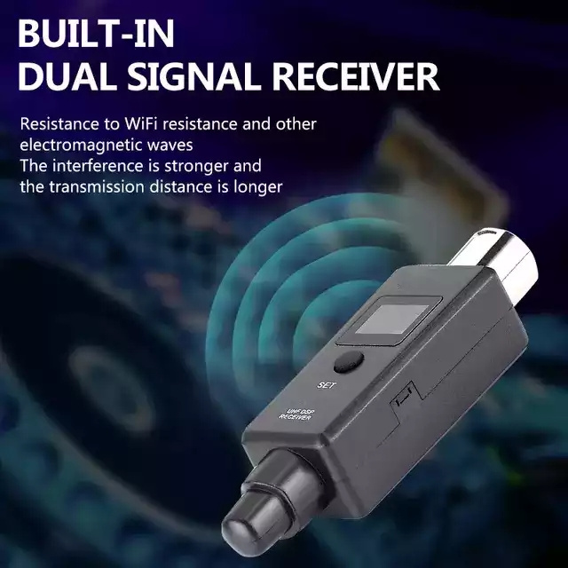 U3 Plug-on Microphone Audio Transmitter and Receiver for XLR Dynamic Micr Audio Mixer Wireless Audio System