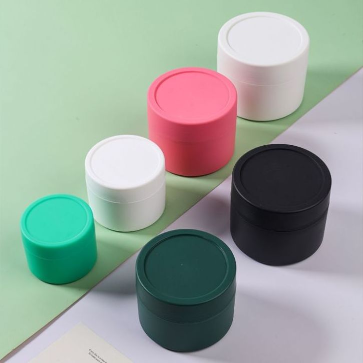 60g 100g 150g 180g 200g 250g Colorful Cosmetic Round Shape Plastic Heavy Wall Jar Heavyweight Cream Jar