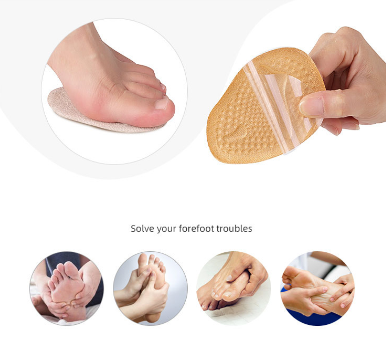 Forefoot Pad Women High Heel Pad Non-slip Gel Cushion Shock Absorbing Insole Shoe Inserts