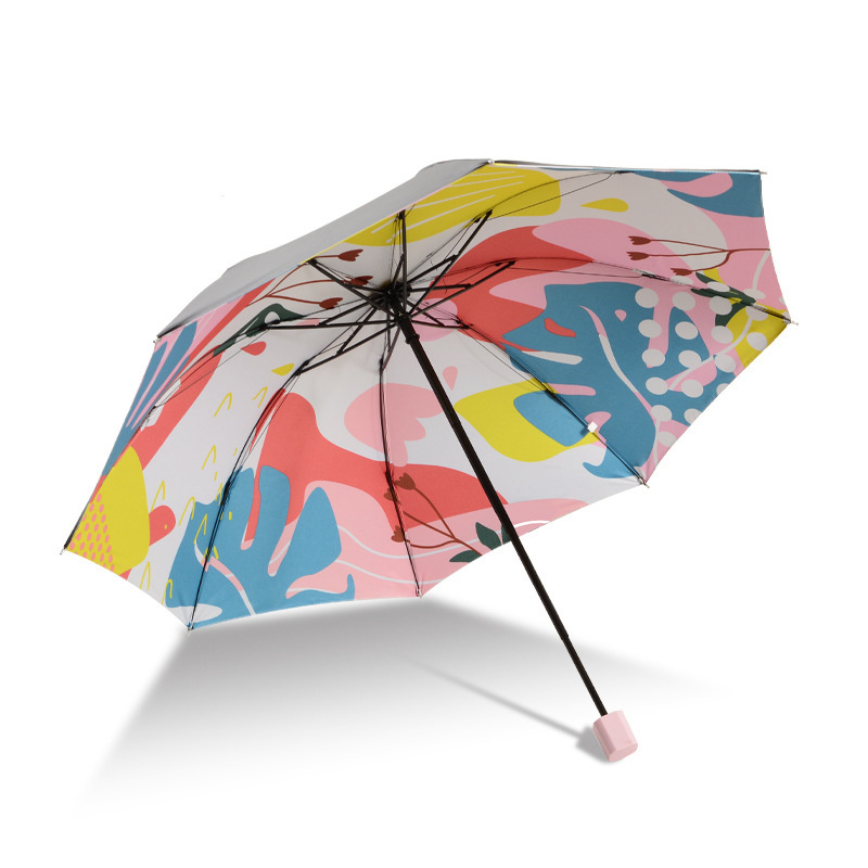 Travel Compact Art Drawing Umbrella Foldable Windproof UV Protection Sun Rain Automatic Umbrella