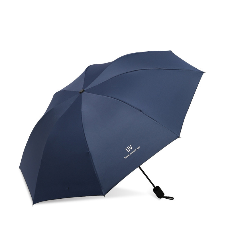 Portable Lightweight 3 Folding Windproof Umbrellas Sun Resistant UV Protection Umbrella Logo for Rain