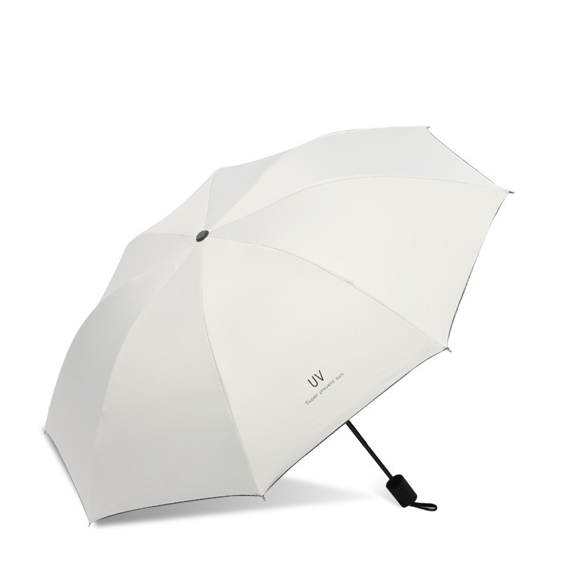 Portable Lightweight 3 Folding Windproof Umbrellas Sun Resistant UV Protection Umbrella Logo for Rain