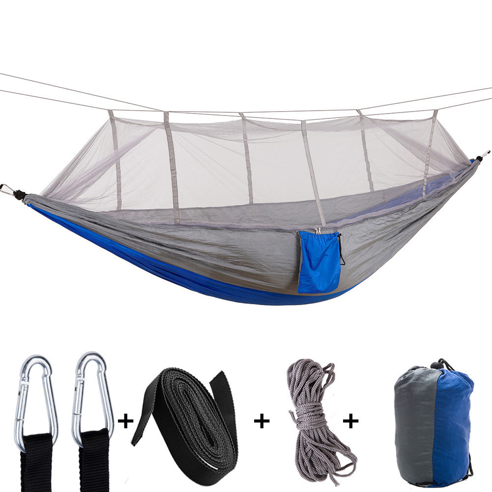 2 Person Travel Camping Hiking Trip Hammock Portable Camping Mosquito Net Hammock