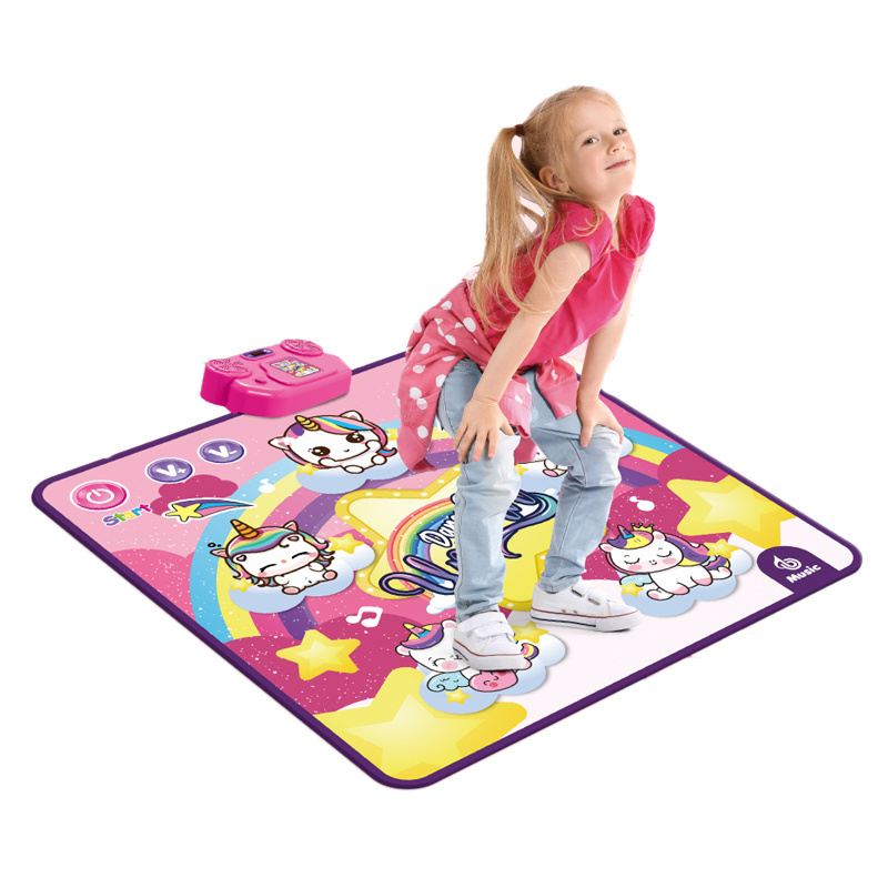 Music Dance Mat Toys Birthday Gifts Dance Pad with LED Lights for Boys and Girls