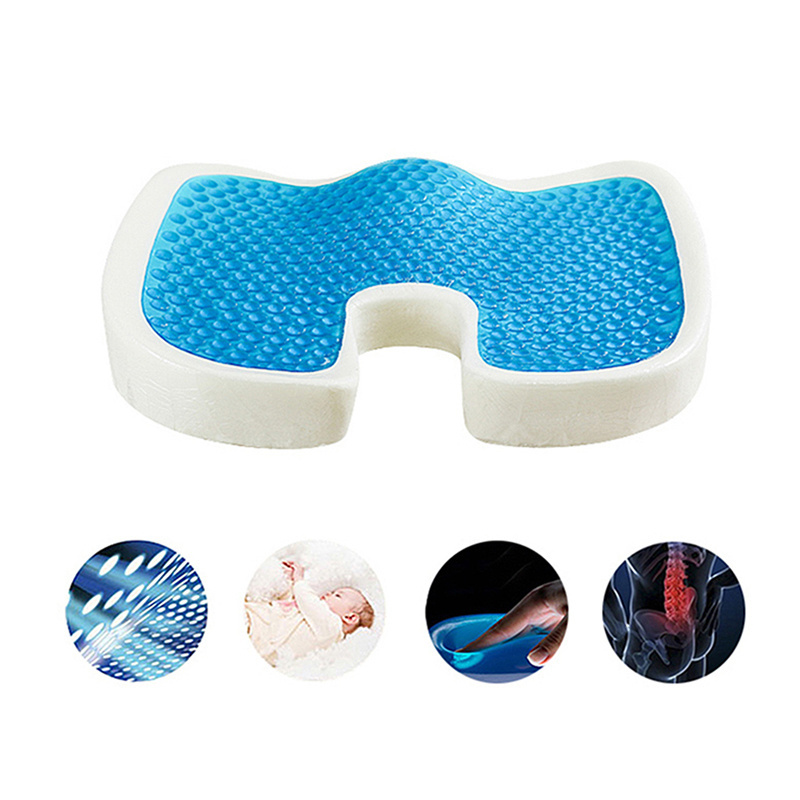 Back Pain Sciatica Tailbone Relief Orthopedic Seat Cushion Coccyx Extra Large Memory Foam Gel Sitting Pillow