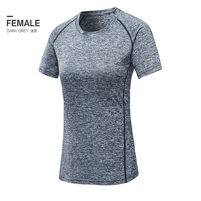 Wholesale custom women men gym fitness wear sports T-shirt with breathable quick dry function