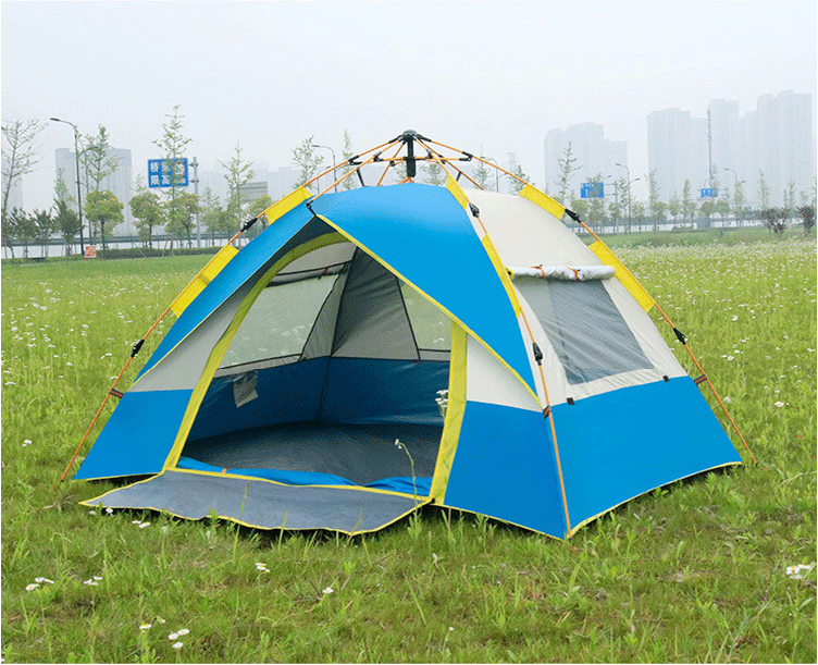 Custom Popular Double Rainproof Outdoor Automatic Portable Camping Trailer Tent for Hiking Fishing Mountaineering