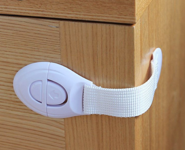 Popular baby cabinet latches baby safety strap lock for child proof