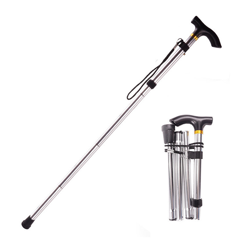 Adjustable women men medical foldable extendable camping trekking hiking poles walking cane sticks