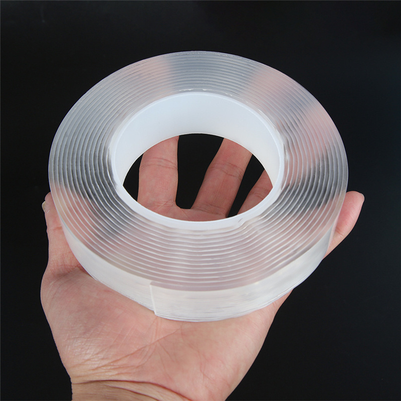 Reusable Double Sided Adhesive Tape Gel Washable Tape Glue No Trace Nano Suction Tape