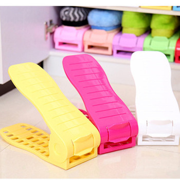 OEM Top Selling Items Plastic Shoe Rack Adjustable Shoe Slots Space Saver Shoes Organizer