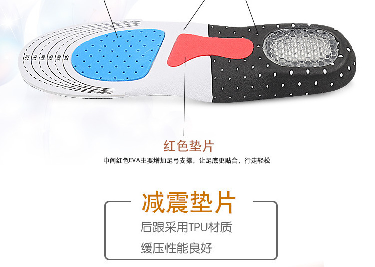 Soft Shoes Insoles Orthopedic Memory Foam Sport Arch Support Insert Soles Pad