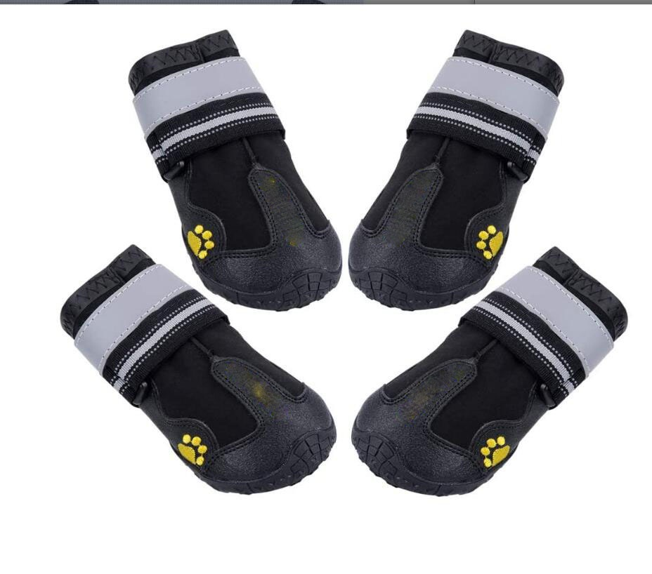 New product Dog Boots,Waterproof Dog Shoes,Dog Booties with Reflective Rugged Anti-Slip Sole and Skid-Proof