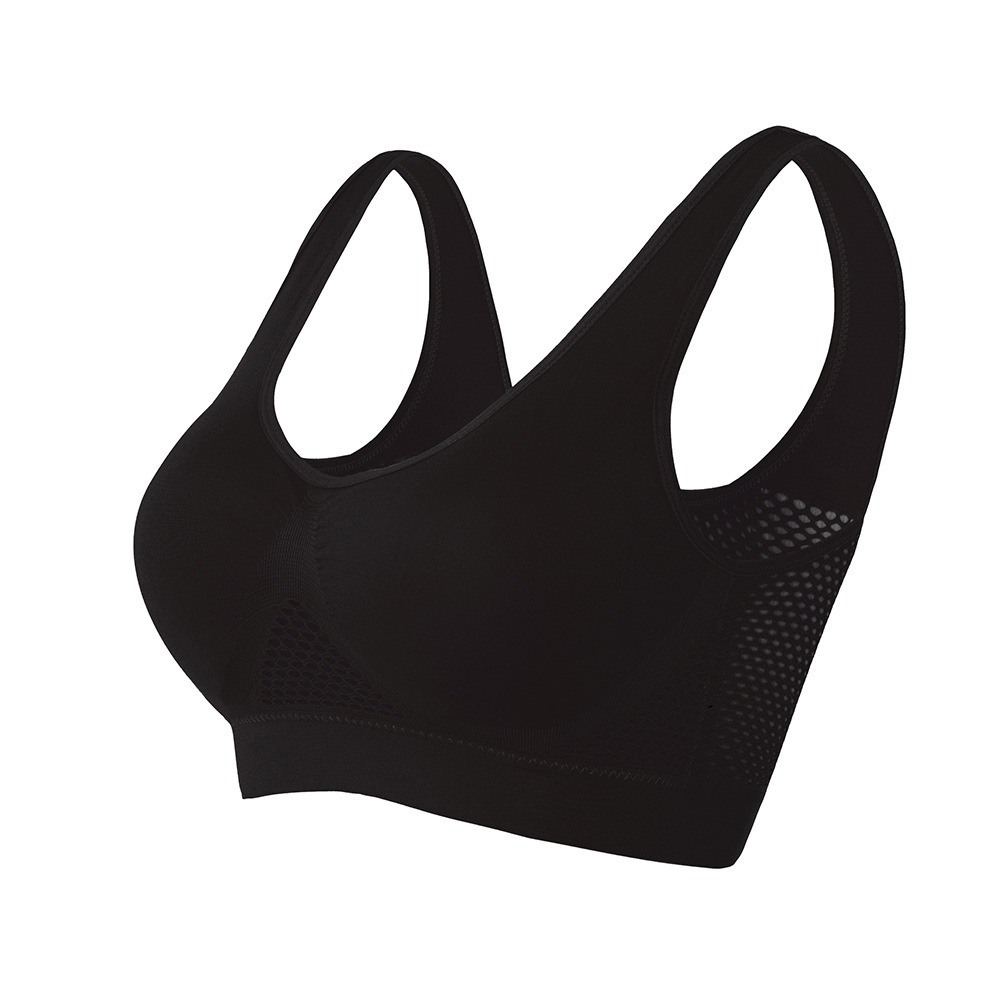 2024 New Breathable Cool Lift  up Air Bra Women's Underwear Hollow Breathable Mesh Hole Large Size Sports Bra No Steel Ring