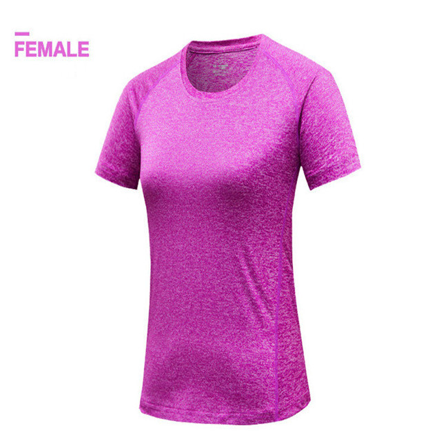 Wholesale custom women men gym fitness wear sports T-shirt with breathable quick dry function