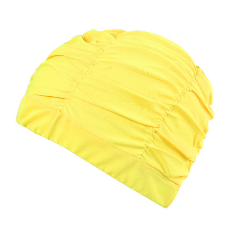 Hot selling Girl Long Hair Bathing Swimming Caps Hat Stretch Drape Swim Pool Seaside Water Sport Elastic Nylon Turban