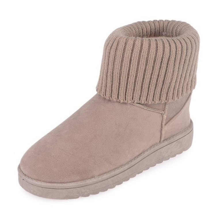 Hot sale woman Fashion Middle plush warm single color Cold Weather Boots