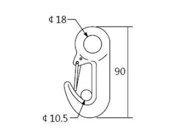 Galvanized car tow hook forge hook with eye hook