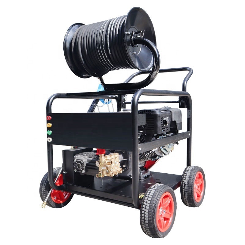 30LPM 150Bar gasoline engine high pressure cleaner 7.5 horsepower 2180PSI sewer cleaning machine sewage water pipe cleaning mach