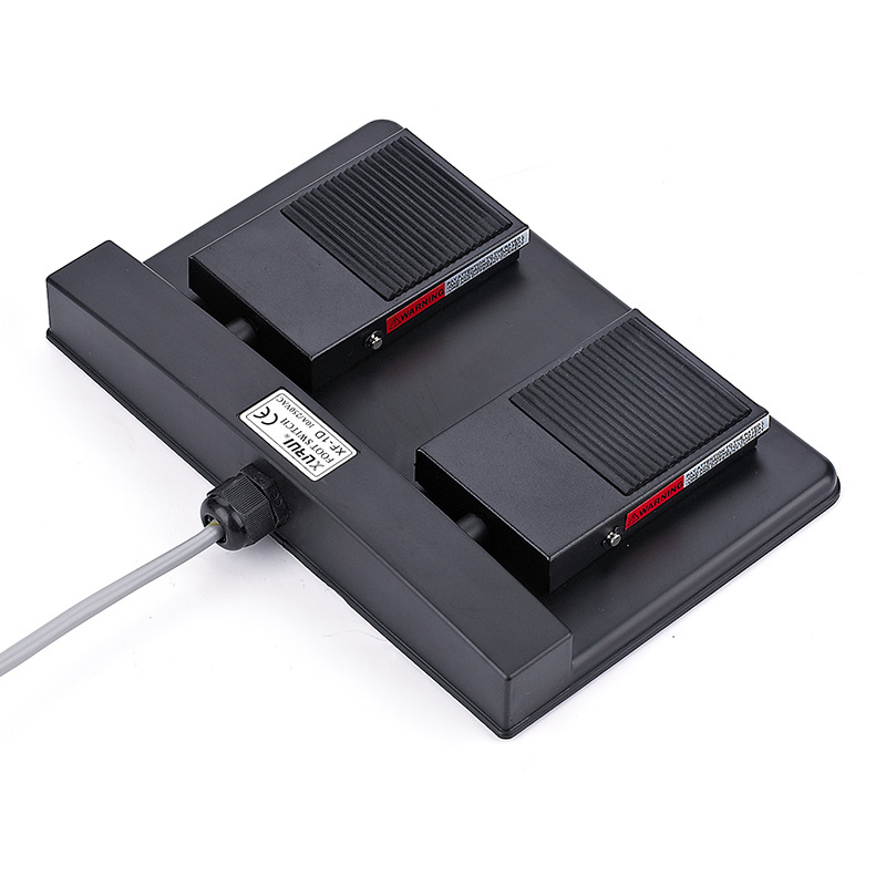 XURUI 10A 250V Momentary Double Pedal Foot Switch XF-1D